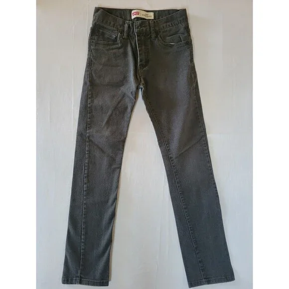 Levi's 510 Jeans Boy's Super Skinny 26x26 Faded Gray Stretch Denim Jeans 12 Reg - Picture 1 of 9